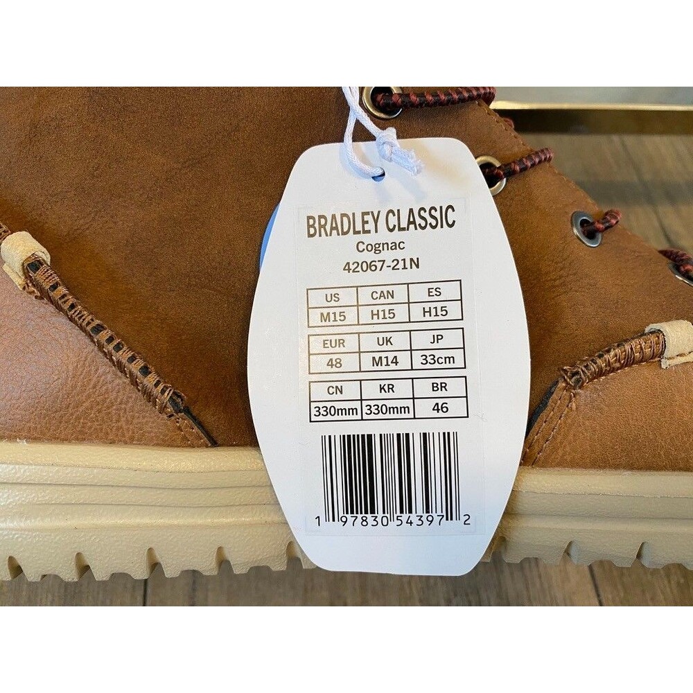 Hey Dude Mens Bradley Classic Ankle Boots US 15 EU 48 Cognac Water Resistant - Picture 7 of 7